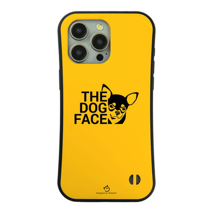 ケース いぬ 犬 イラスト チワワ THE DOG FACE   ケース iPhone8, SE2, SE3 ~ ケース iPhone16セリア