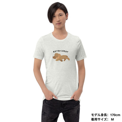 犬 tシャツ 犬イラスト  プードル犬  来月下旬から本気出す｜アダルト&キッズサイズ